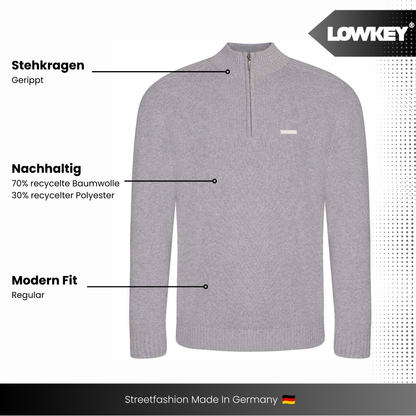 Lowkey® 1/4 Zip Sweater (Grau)