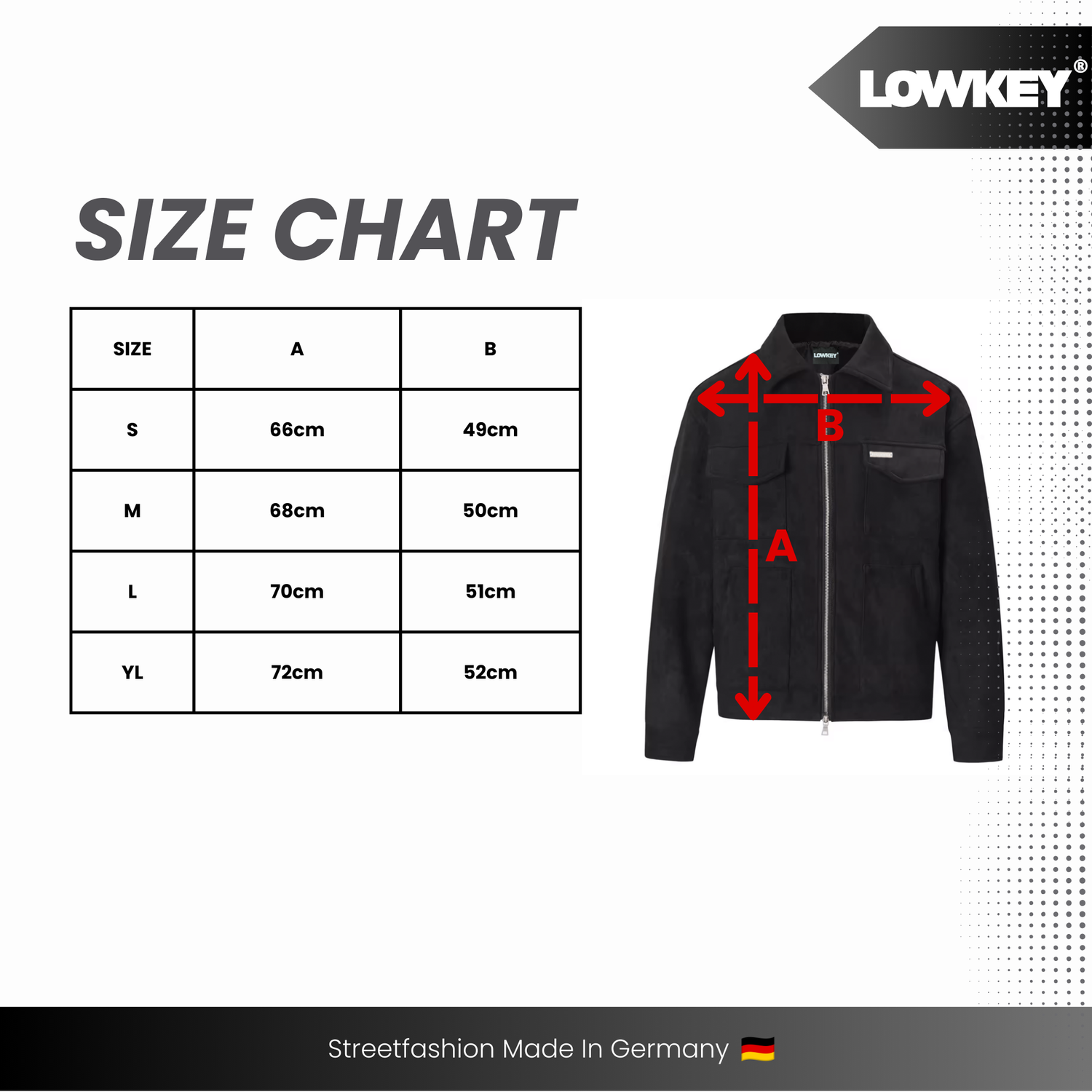 Lowkey® Kunstlederjacke Wildleder Optik (Schwarz)