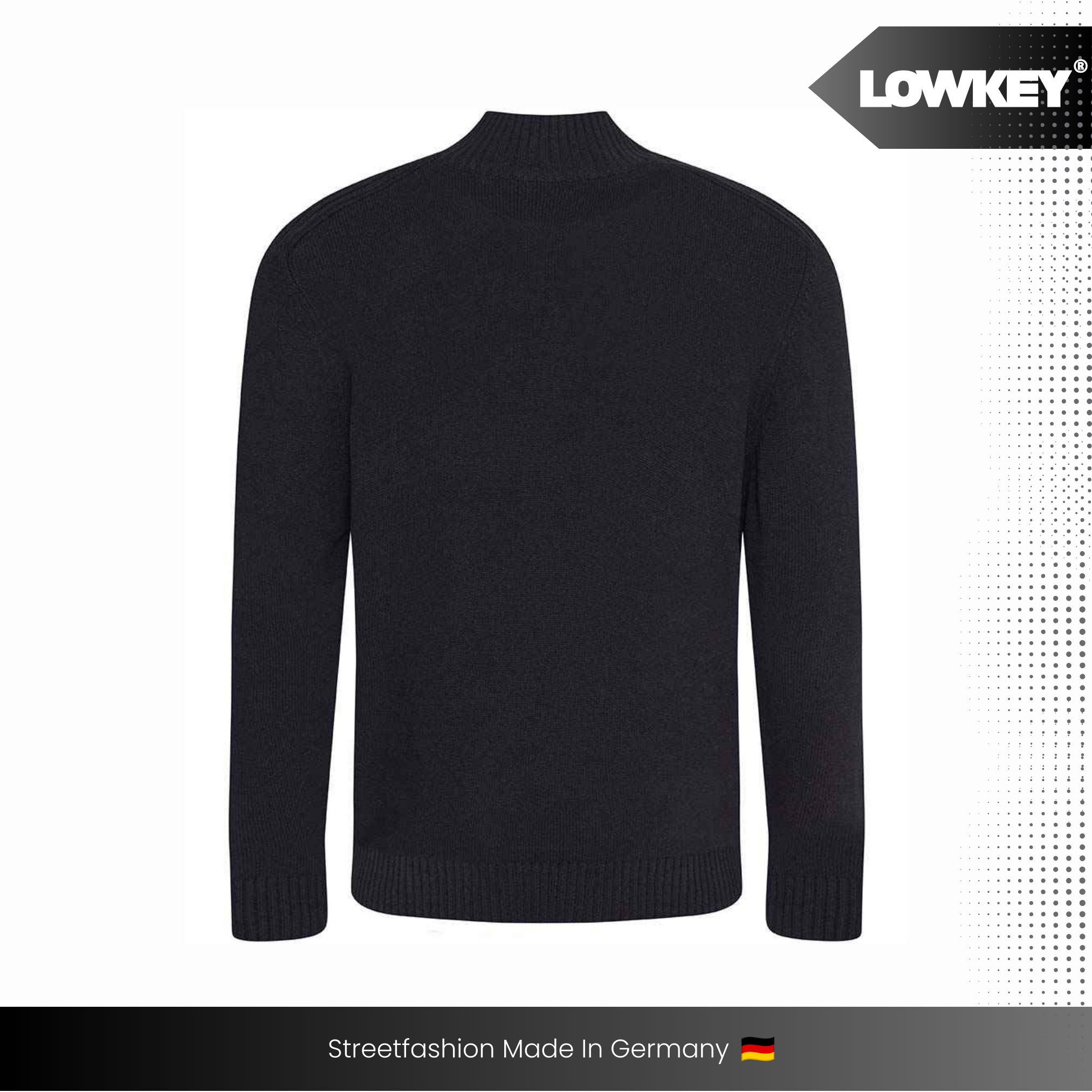 Lowkey® 1/4 Zip Sweater (Schwarz)