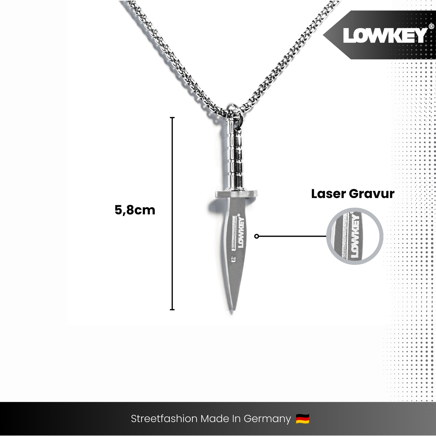 Lowkey® Dolch Kette (Silber)