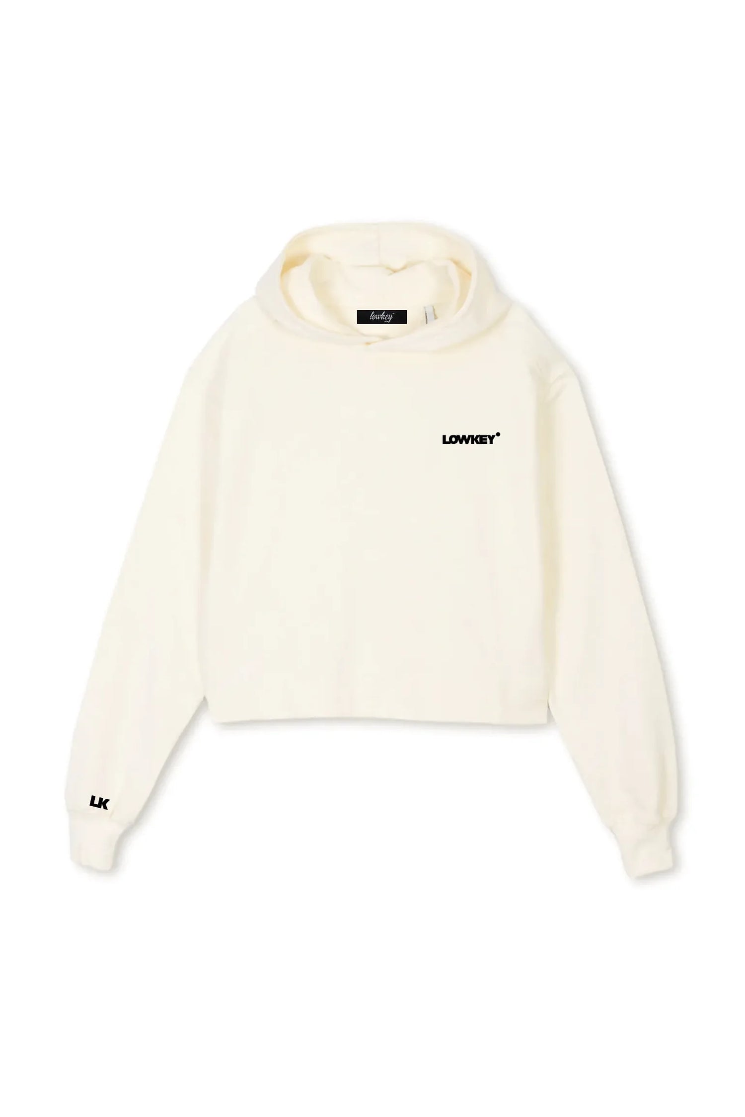 Lowkey® Cropped Basic Logo Hoodie Women Cut