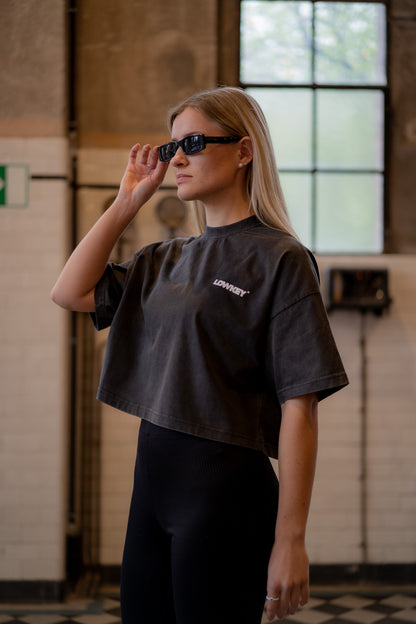 Lowkey® Cropped Basic Logo Tee Women Cut