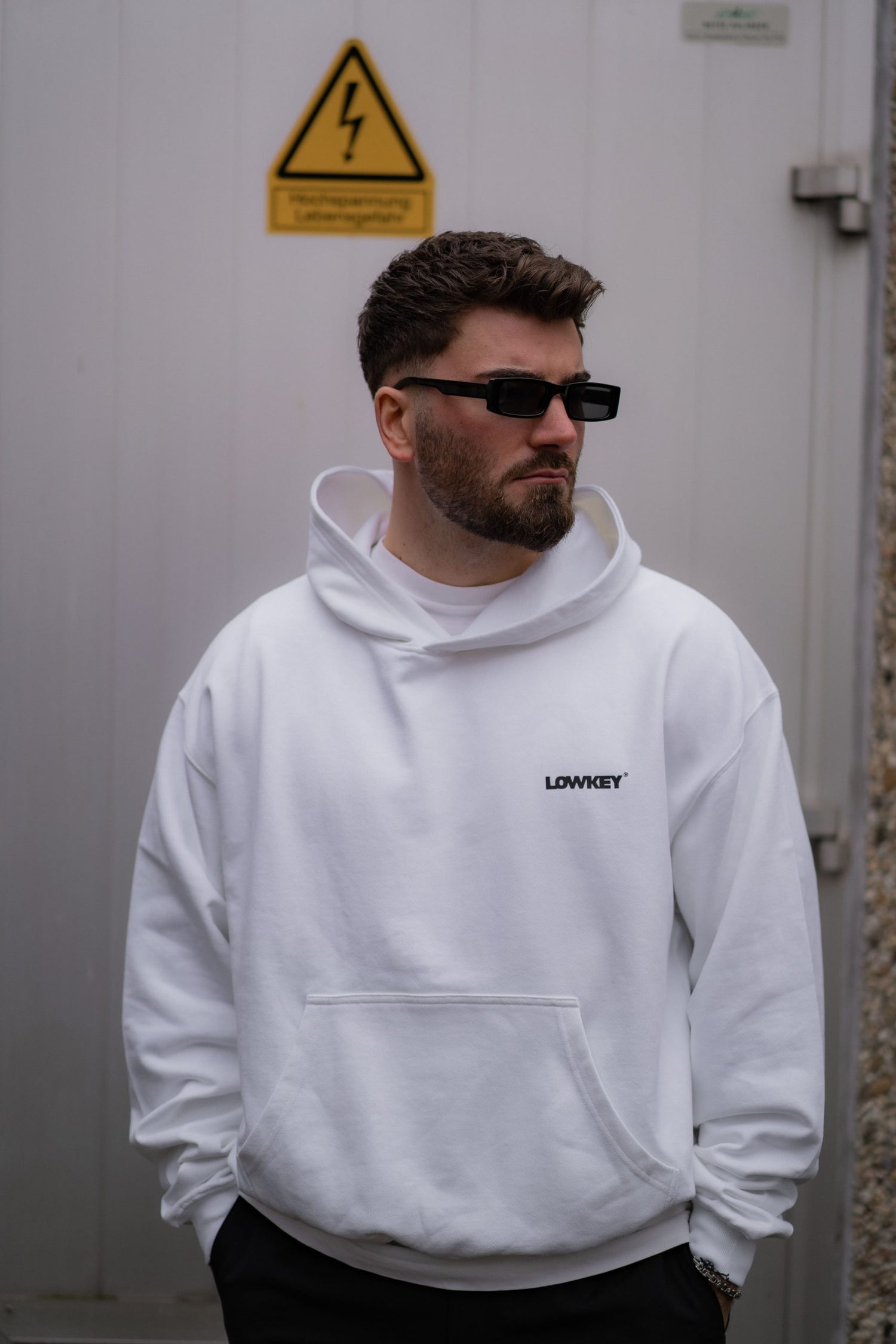 Lowkey® Heavy Oversized Basic Logo Hoodie