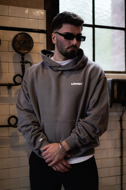 Lowkey® Heavy Oversized Basic Logo Hoodie