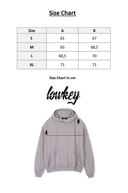 Lowkey® Heavy Oversized Basic Logo Hoodie