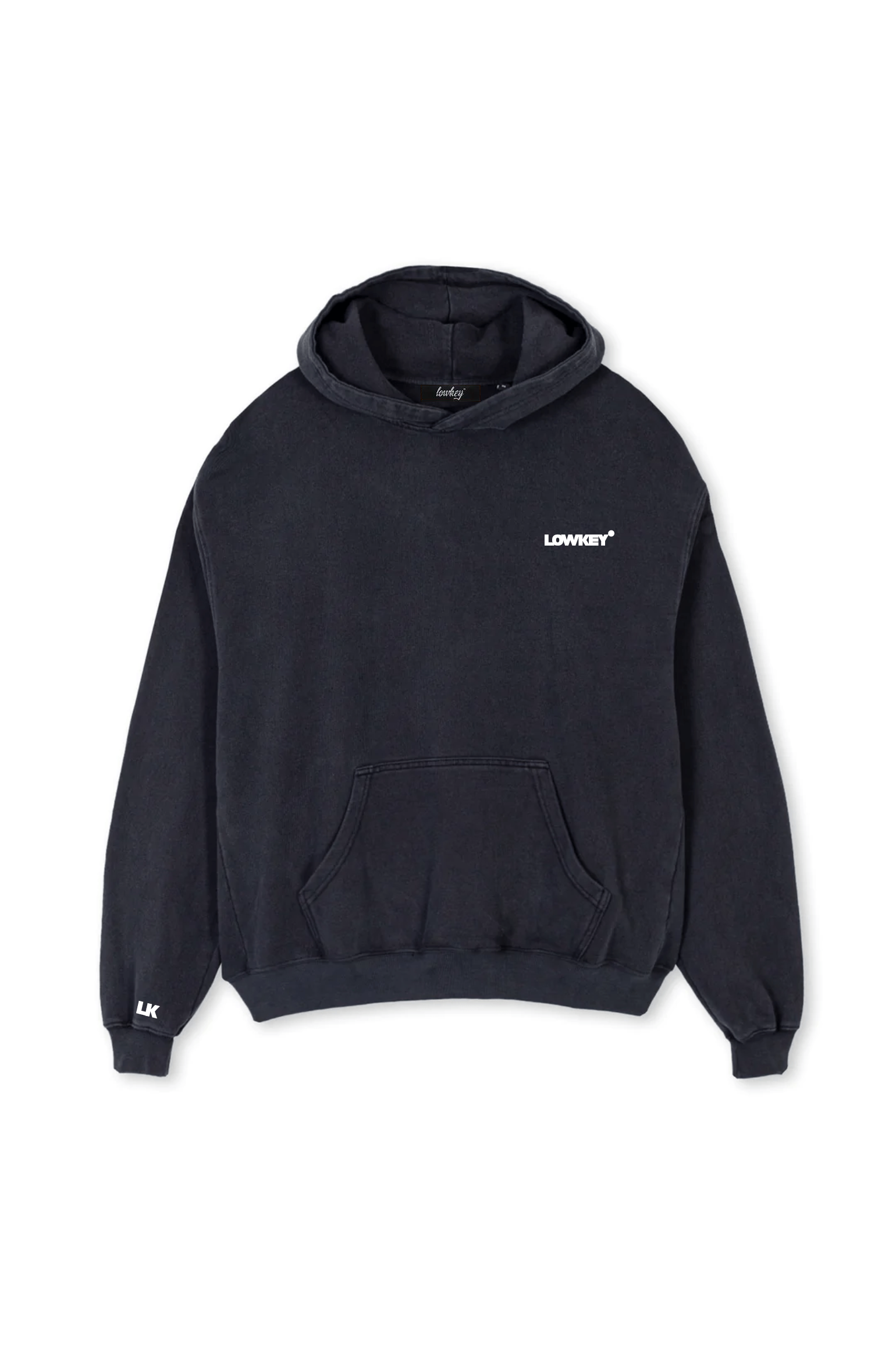 Lowkey® Heavy Oversized Basic Logo Hoodie